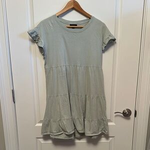 Womens Ruffle Sleeve Dress - Light Green
